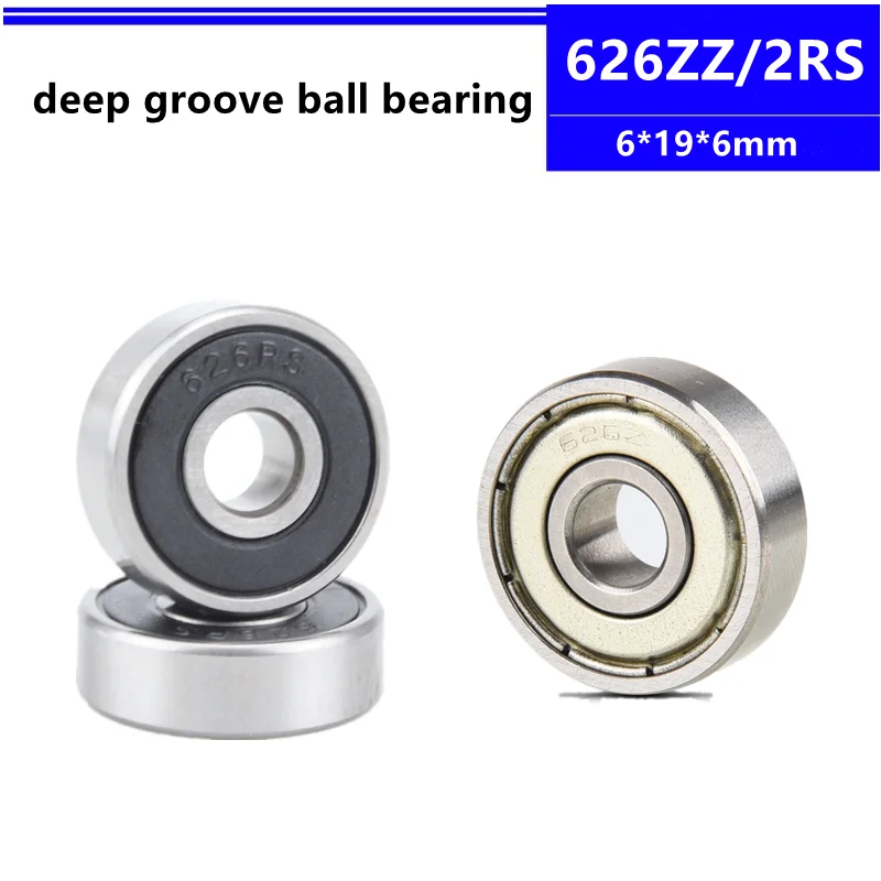 626ZZ 626-2RS 626-2Z 626RS 626 2RS miniature ball bearing 6*19*6 mm deep groove ball bearing 6x19x6 mm R-1960ZZ