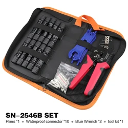 Alicate de crimpagem conjunto terminal eletrônico fio clipe conector ferramentas fiação elétrica crimper para mc ferramenta alicate energia solar 2546b 4
