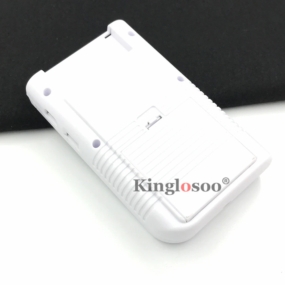 White shell case for Gameboy Classic GB GBO DMG-01 Console Housing cover w/ Glass screen lens black button