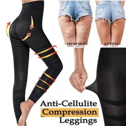 Leggings amincissants taille haute pour femme, pantalon moulant, sculptant les jambes, contrôle du ventre, cuisses