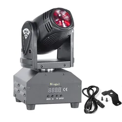 10W  Moving Head Spot Light RGBW Beam Light with DMX for Live Show DJ Disco Event Party Stage LED Spot Lighting Wedding (1 Pack)