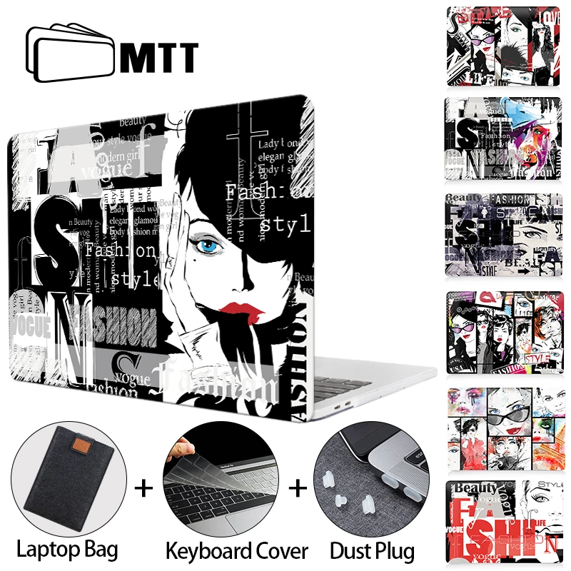 

MTT Laptop Case For Macbook Air Pro M1 M2 13.6 13 14 15 16 With Touch Bar Hard Cover For Macbook Air 13 M1 Chip Funda A2337 2023