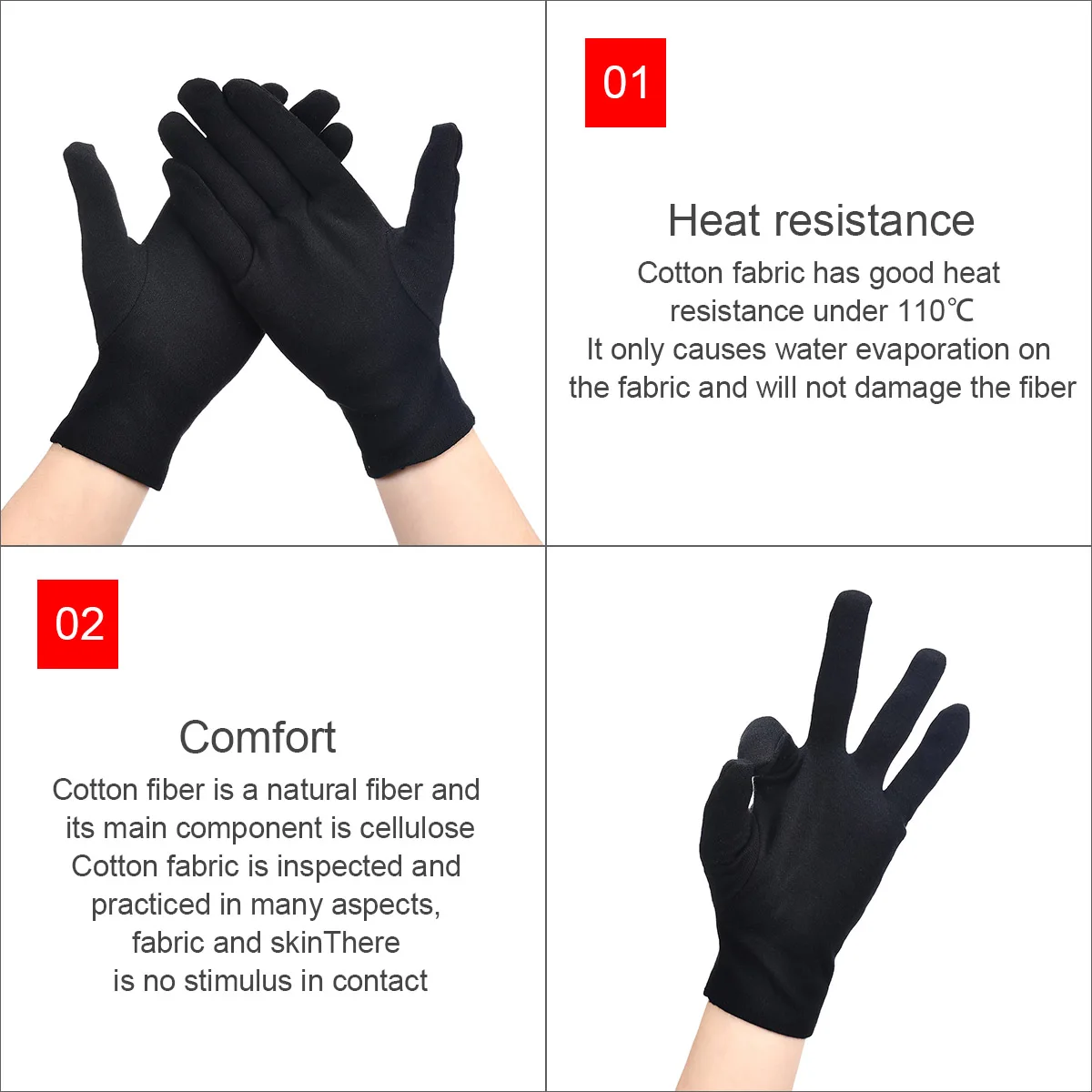 1 Pairs Women Men Gloves Black White Etiquette Thin Gloves Stretch Sunscreen Gloves Dance Tight Jewelry Gloves Driving Gloves