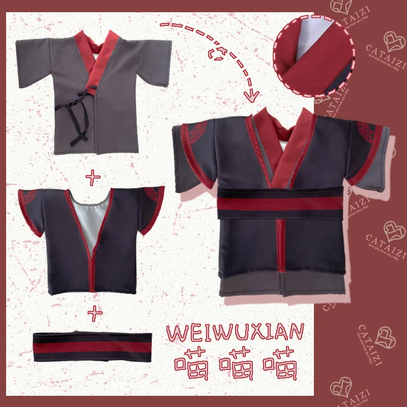 Ropa para mascotas Mo Dao Zu Shi Wei Wuxian Lan wangji Jiang cheng Jin Ning Grandmaster of Demonic Cat Suit, trajes de Cosplay para perros