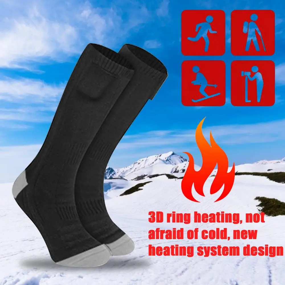 

Winter Electric Heated Socks 4000 MAh USB Electric Heating Socks 3 Level Temperature Adjustable Foot Warmer For Cycling Camping