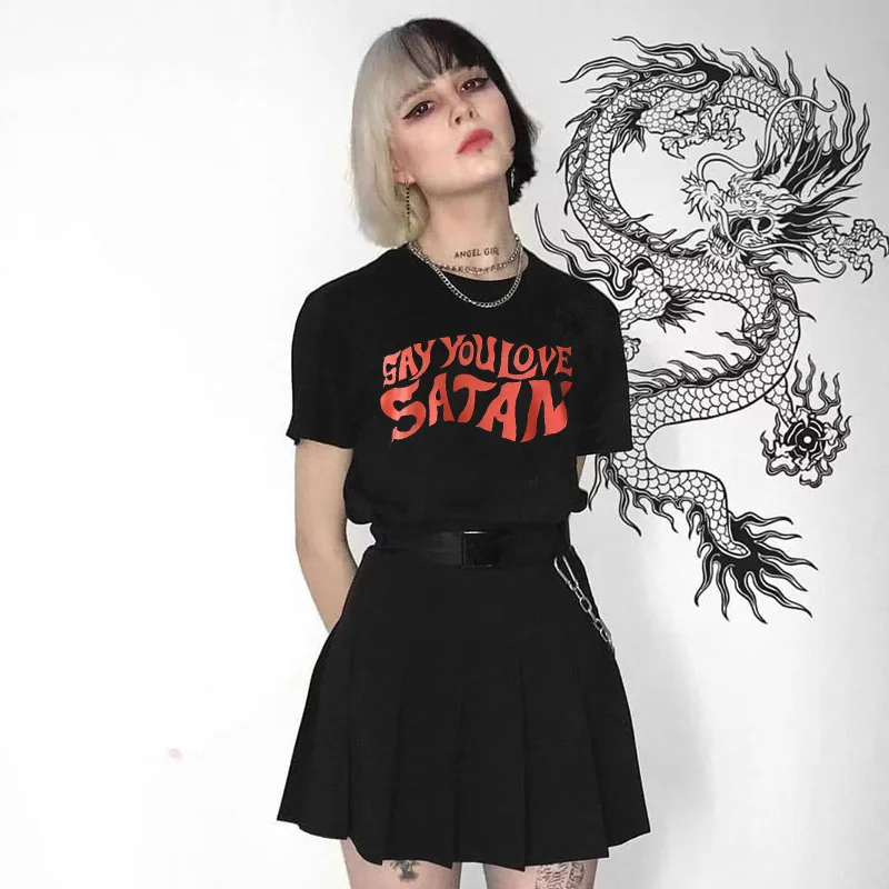 See You Love Santa Women T-Shirt 100% Cotton Tumblr Grunge Satan Unisex Graphic Women Funny Hipster Casual Tshirt Top Tee