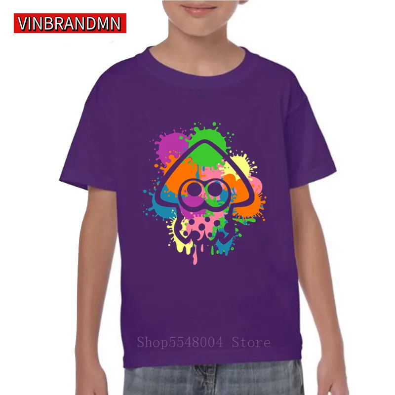 SQUID KAWAII SPLATOON T Shirts Boys Gift Tees Splatoon T-Shirt Kids Game Stylish Streetwear Octopus Splatoon Tshirt for Children