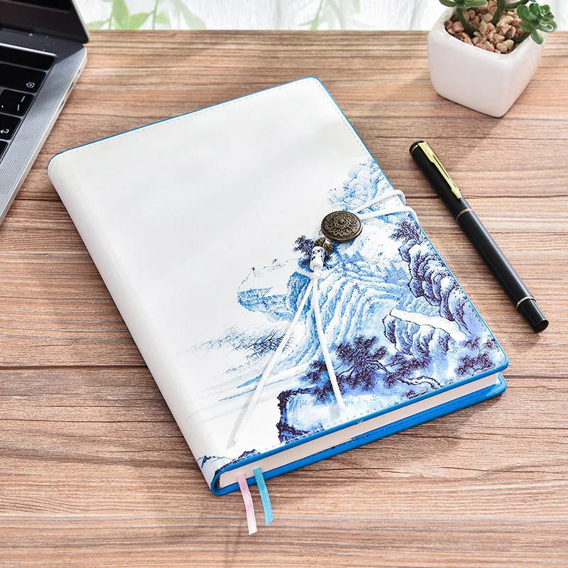 Notebook Stile cinese Semplice Business A5 Addensare Letterario Squisito Dell'annata Notebook 1PCS