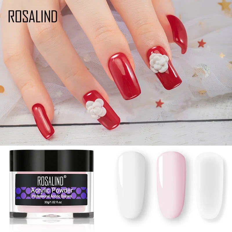 ROSALIND Acrylic Powder Gel For Nail Polish Nail Art Decorations Crystal Manicure Set Kit Professional Nail Accesorios