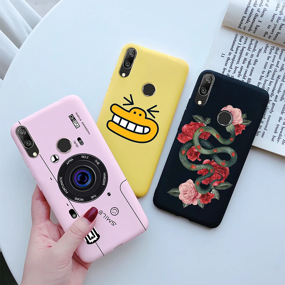 Y7 2019 Case Daisy Flower Back Cover For Huawei Y7 2019 DUB-LX1 Silicone Fundas Soft TPU Phone Case For Huawei Y7 Y 7 2019 Coque