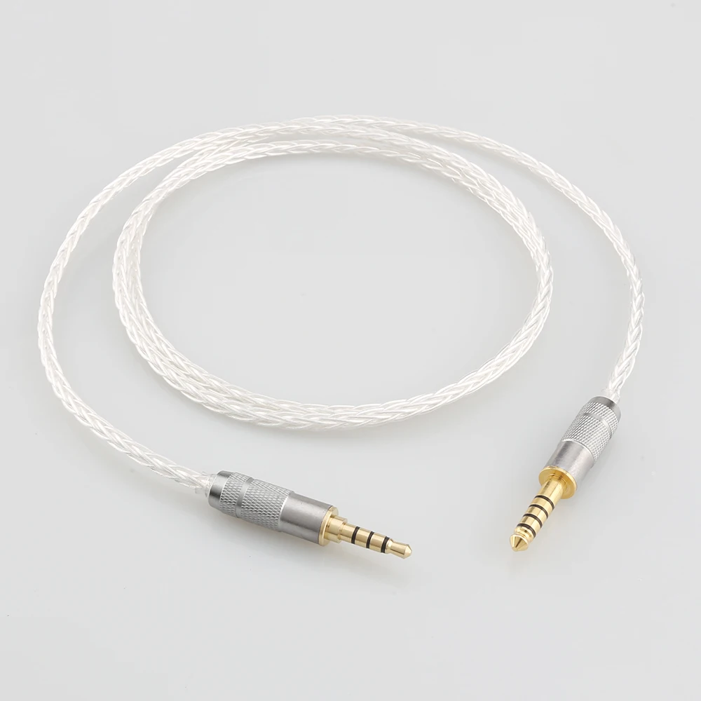 HiFi 3.5mm Balanced to 4.4MM Balanced Male aux male audio input cable speaker line for Headphone sound pc earpiece