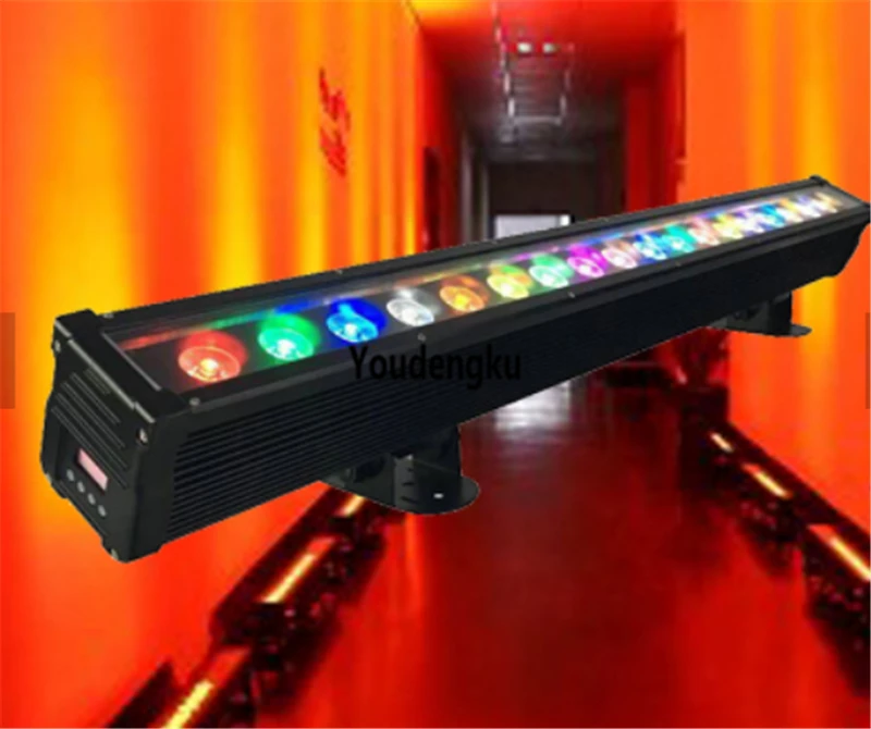 

2pcs IP65 18X10W RGBW LED Wall Washer Bar With Individual Control DMX Bar Linear wall wash lights