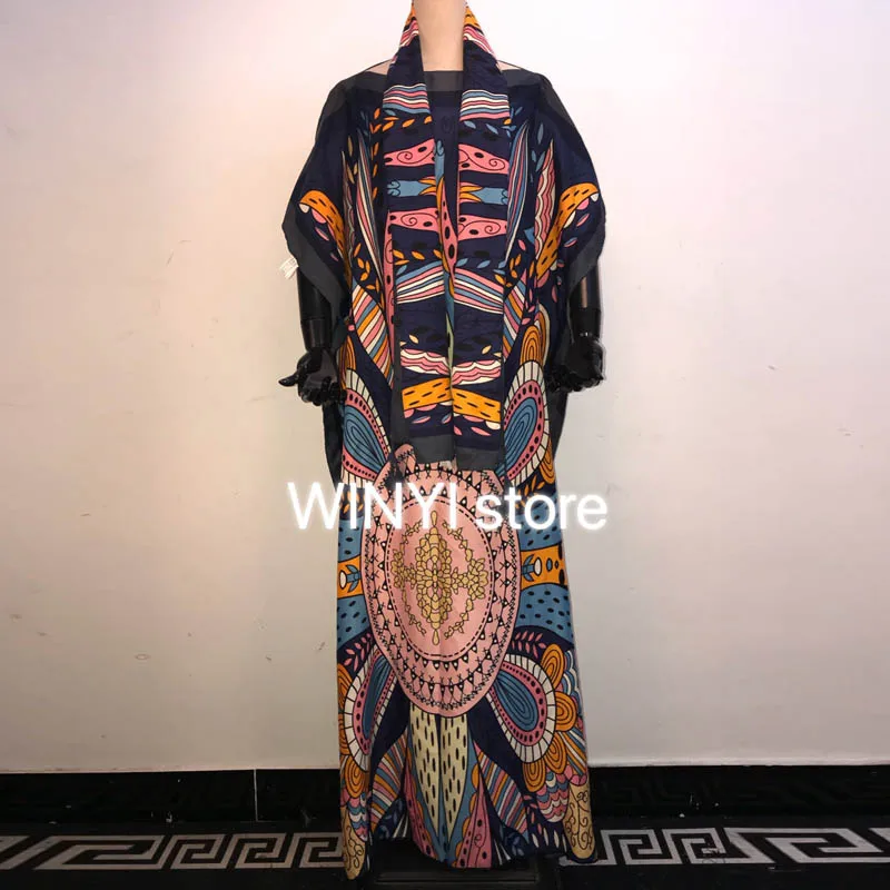 WINYI Robe Femme ผู้หญิงยาว Maxi ชุด2022ฤดูร้อนดอกไม้พิมพ์ Boho Beach ชุดราตรีสั้นพรรคชุดเสื้อ vestidos