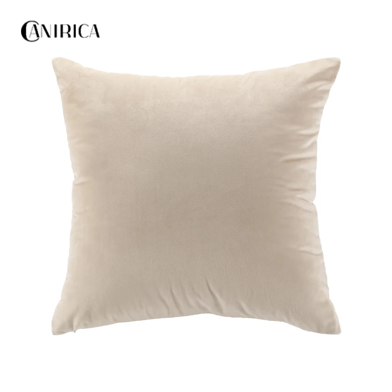 White Cushion Cover Velvet Pillow Cover for Living Room Sofa Car Decorative Pillows 45x45cm Home Decoration Pillowcase