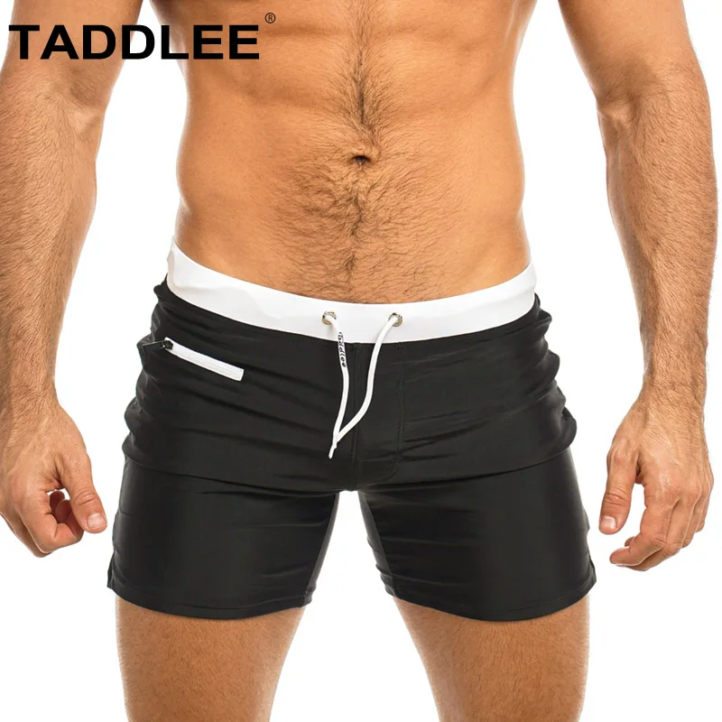 

Taddlee Men's Swimwear Swim Shorts Trunks Square Cut Black Blue Swimsuits Boxers