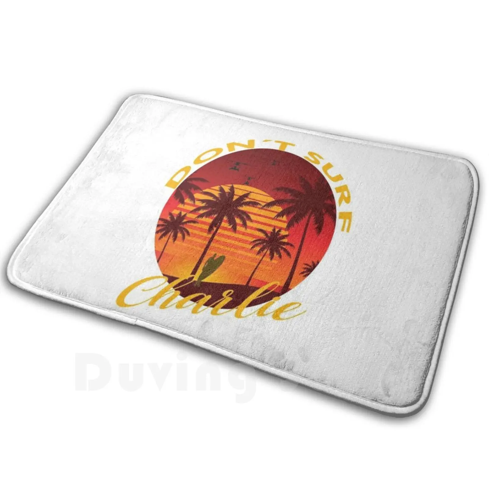 Don't Surf Charlie Not Surfing War Surfboard Carpet Mat Rug Cushion Soft Non-Slip Charlie Surfing Vietnam Usa West Coast