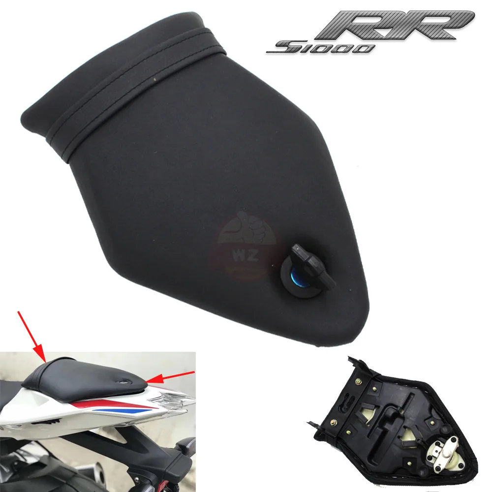 For BMW S1000RR S1000 RR S 1000RR S1000CR HP4 2009-2015 2016 2017 Motorcycle Rear Passenger Seat Rear Cushion + Bracket + Key