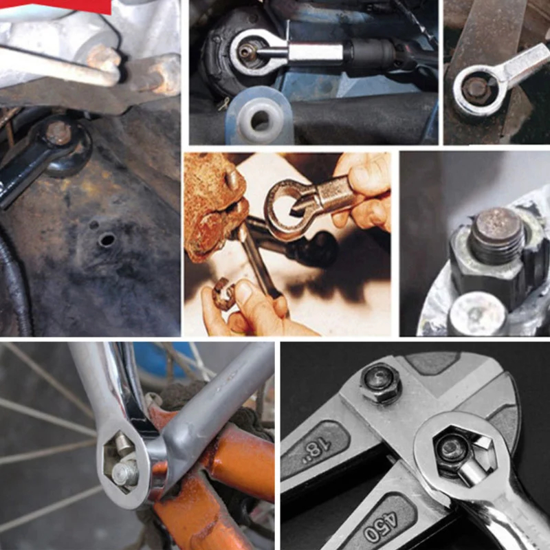 3Pcs Adjustable  Duty Rust Resistant Damaged Nut Splitter Remover Rusty Nut Splitter Spanner Remove Cutter Tool Steel Wrench Hex