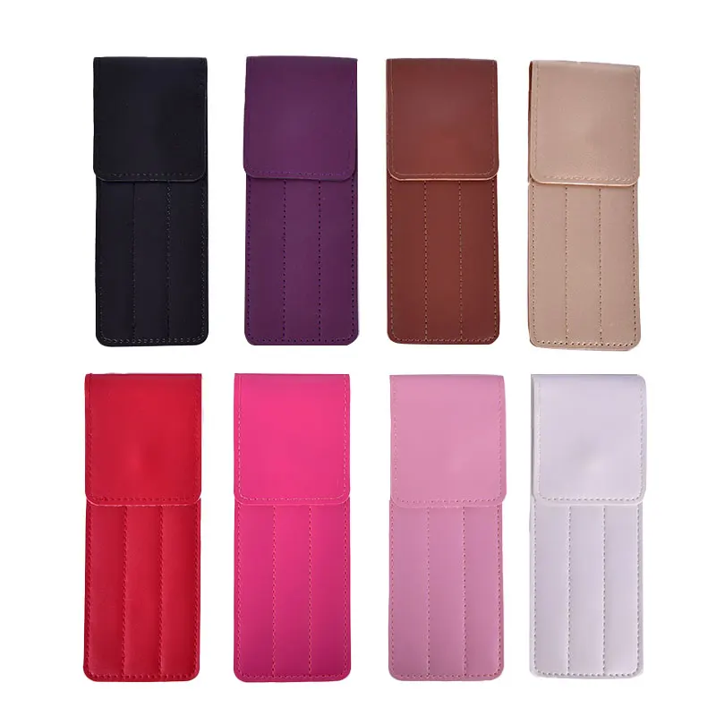 Portable Safe Makeup Tools Eyelash Extension Special Tweezers Leather Case Professional Storage Bag For  Eyelashes Kit