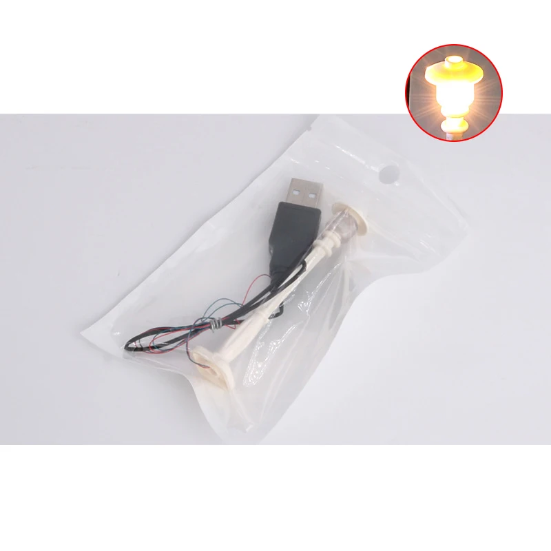 1pcs City Accessory Street light Can Shine LED USB Building Blocks DIY  Garden Toy Compatible With  Blocks
