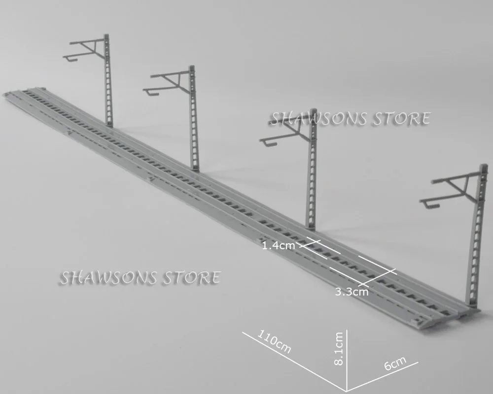 Puente de sobrepaso para peatones, piezas de plástico, pista de riel, estación de tren para modelos de trenes a escala 1/87