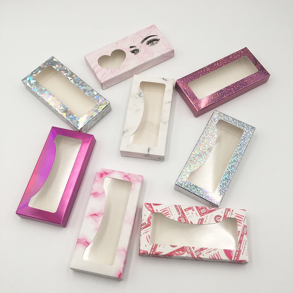 50 Pack/Lot Eyelash Packaging Eyelash Boxes Wholesale Private Lable Money Lashes Box Case Lash Packaging