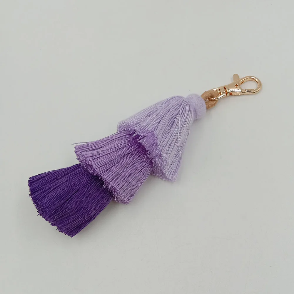 Fashion Rayon Tassel Keychain 16cm DIY Bag Hanger Home Decor Accessory