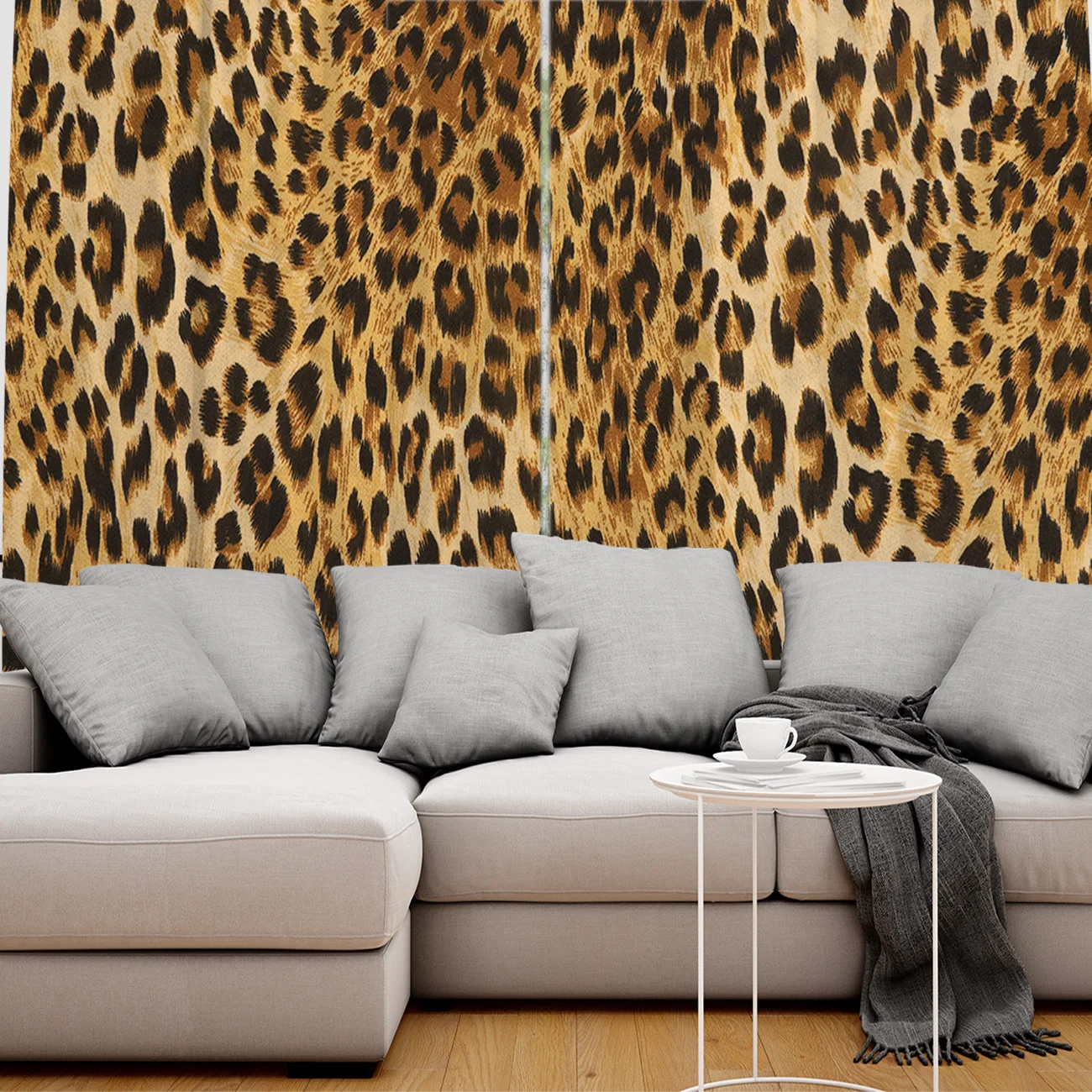 Wild Animald Leopard Window Curtains Living Room Outdoor Fabric Drapes Curtain Home Decor