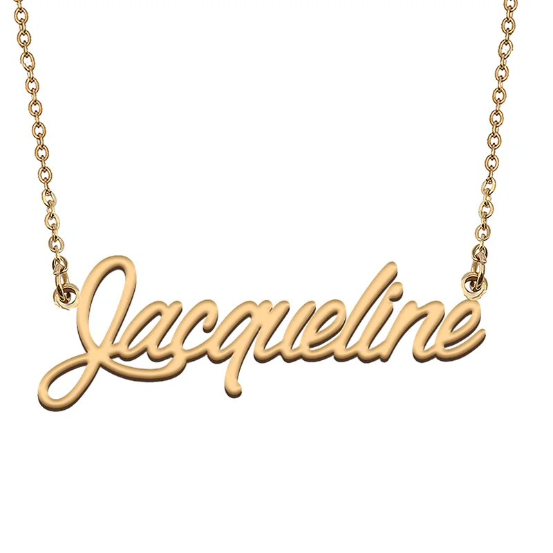 

Jacqueline Custom Name Necklace Customized Pendant Choker Personalized Jewelry Gift for Women Girls Friend Christmas Present