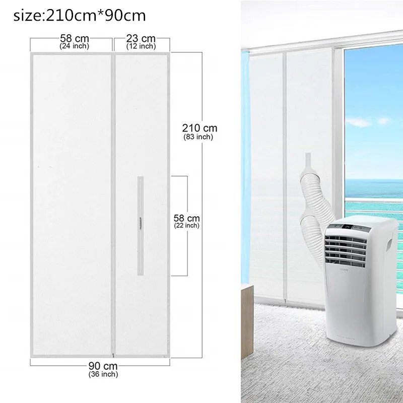 Universal Window Seal Airlock Door Seal For Mobile Air Conditioners And Exhaust Air Dryers 90x210cm