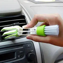 Car-styling Auto Accessories 2 In 1 Car Air-conditioner Outlet Cleaning Tool Long Durable Multi-purpose Duster Brush Cleaner