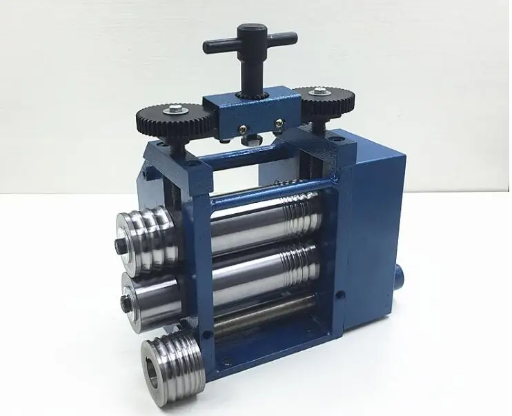 Manual Jewelry Rolling Mill Machine Semicircle Jewelry Press for Cold Rolling Metal Nuggets Pressing Jewelry Making Tools