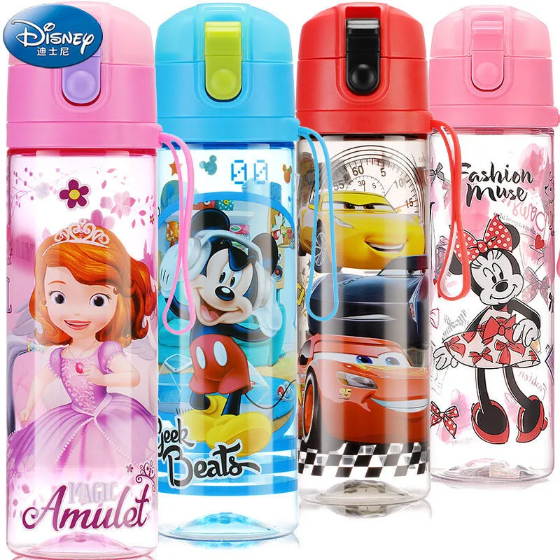 

570ML DISNEY MICKEY water bottles kids Feeding cup Direct Drinking Tritan Outdoor Travel drink ware for children Sport Bottles