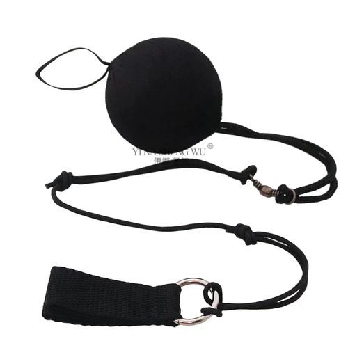 Imagen 2 del producto Bolas de cadena Poi ajustables para danza del vientre, accesorios de actuación, velo de seda, negro, 1 ud./1 par