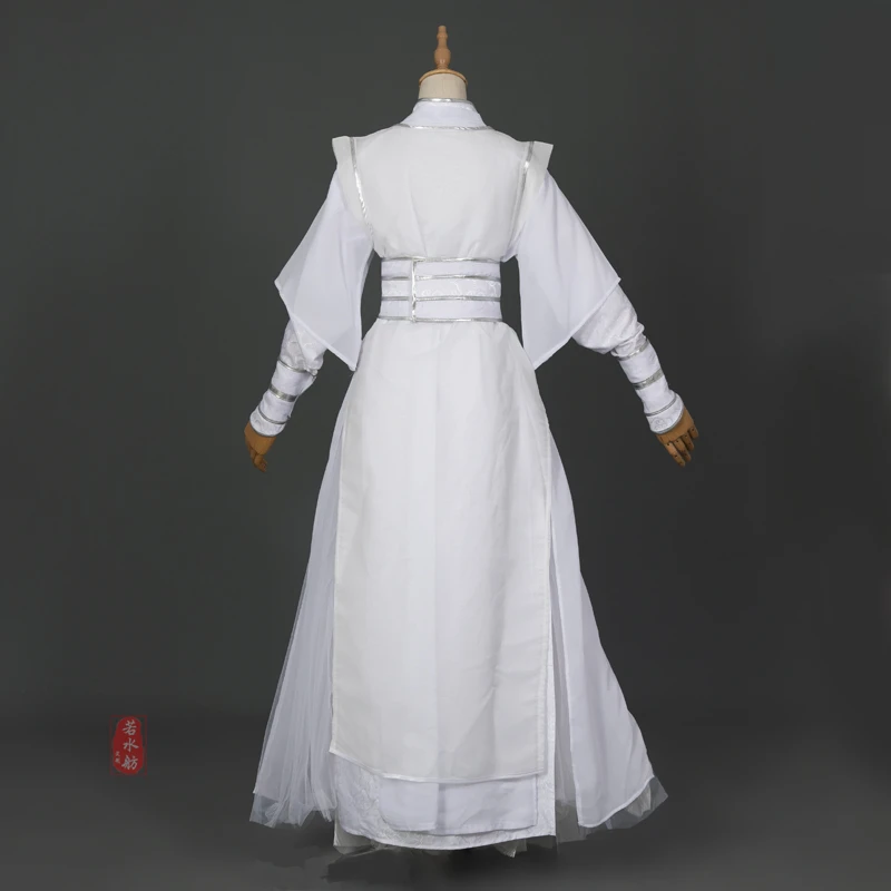 Chinese style knight pity Chu Wanning cosplay party costume Men Hanfu White Dress stage performance clothes