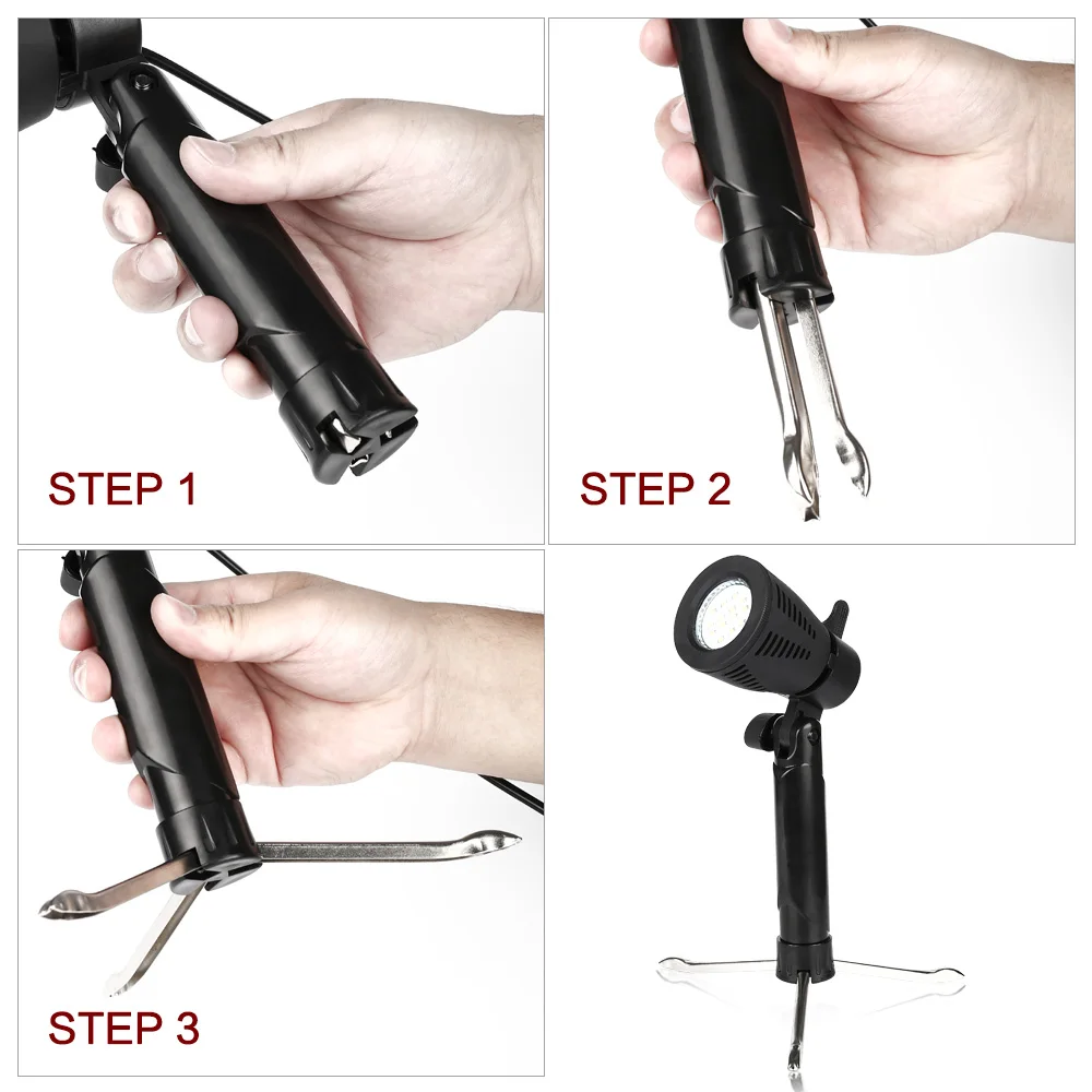 Chụp Ảnh Để Bàn Đèn LED Liên Tục Mini Di Động Lạnh Ấm Chiếu Sáng 3800-5500K Cho Chụp Ảnh Ảnh Video Phòng Thu 2 Chiếc