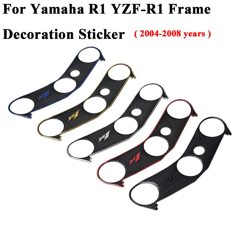 For Yamaha YZF R1 YZF-R1 2004 Motorcycle 3D Decal Sticker Pad Triple Tree Top Triple Clamp Upper Front End Waterproof Stickers