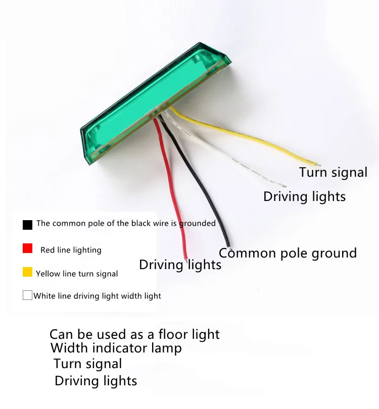 大型車用防水LEDライト,12v/24v,トラック,サイドライト,超高輝度,赤色,カラフル,防水トレーラー用,幅の広いタイヤライト