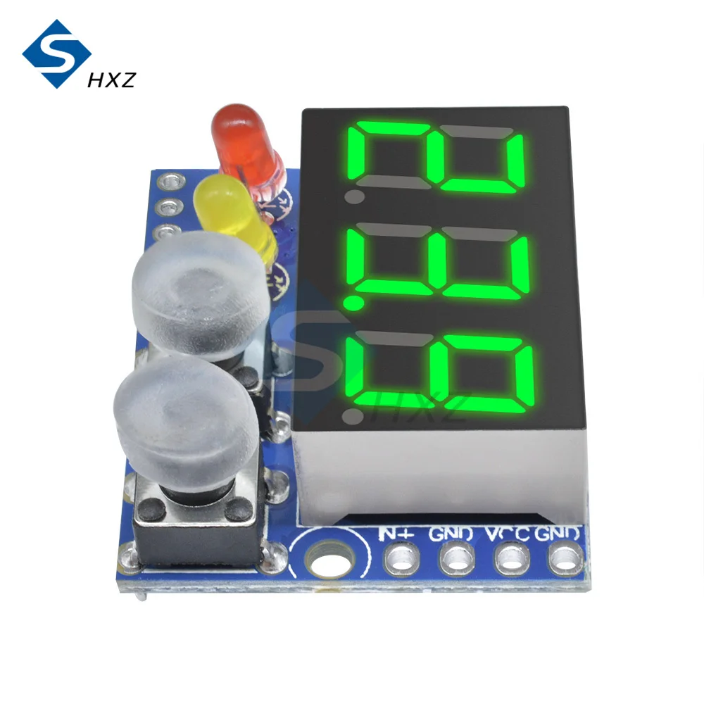 DC 0-99.9V Buzzer Alarm LED Digital Display Voltmeter Meter Voltage Lipo Voltage LED Indicator Tester For RC Car Battery Boat