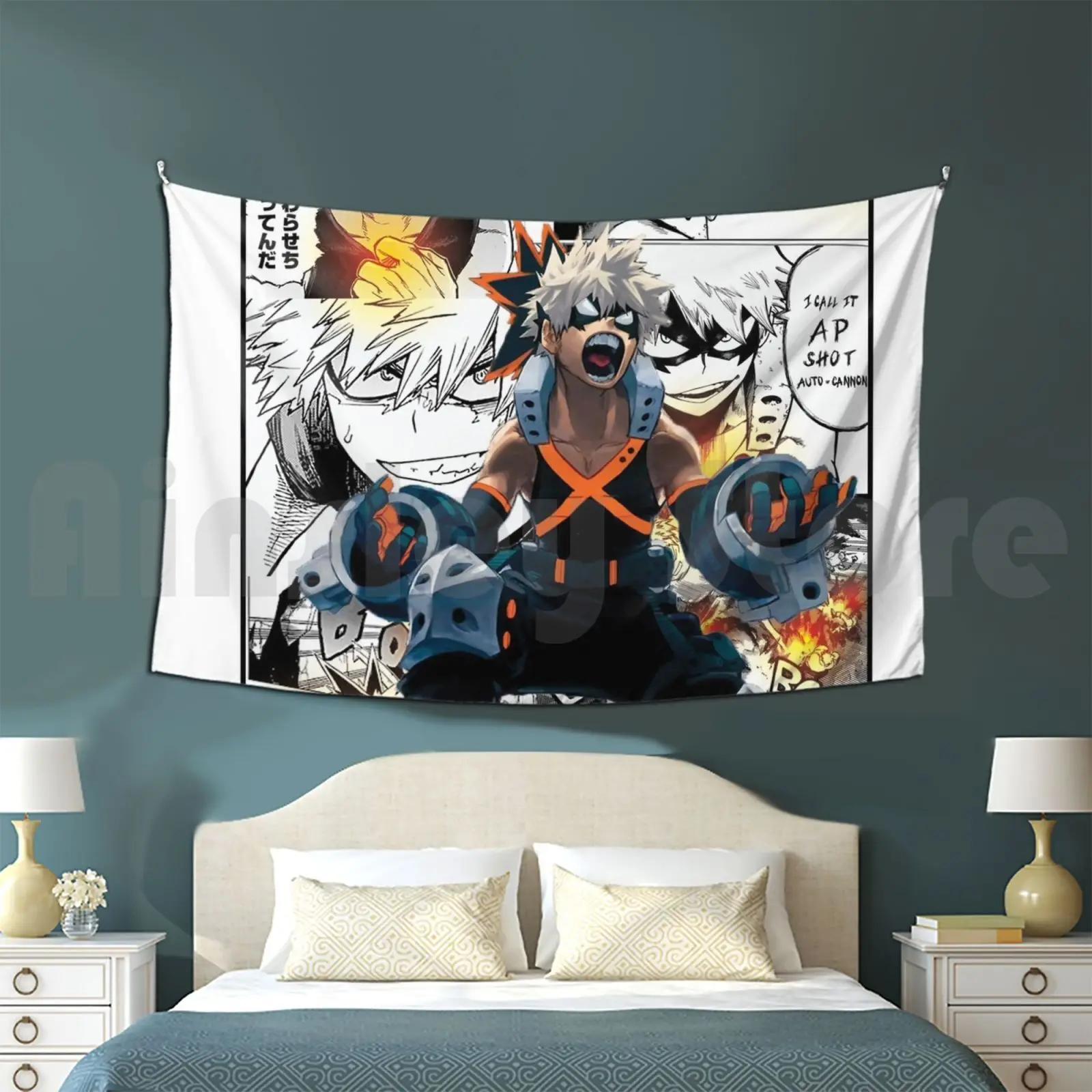 Bakugou Katsuki ( Kacchan ) Tapestry Living Room Bedroom Boku No Hero Academia Katsuki Bakugou Kacchan Midoriya All