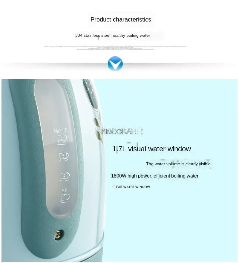 Vintage Pattern Electric Kettle 304 Stainless Steel Quick-Burning Water Boiler  Hot Water Pot  Household Kitchen Appliances
