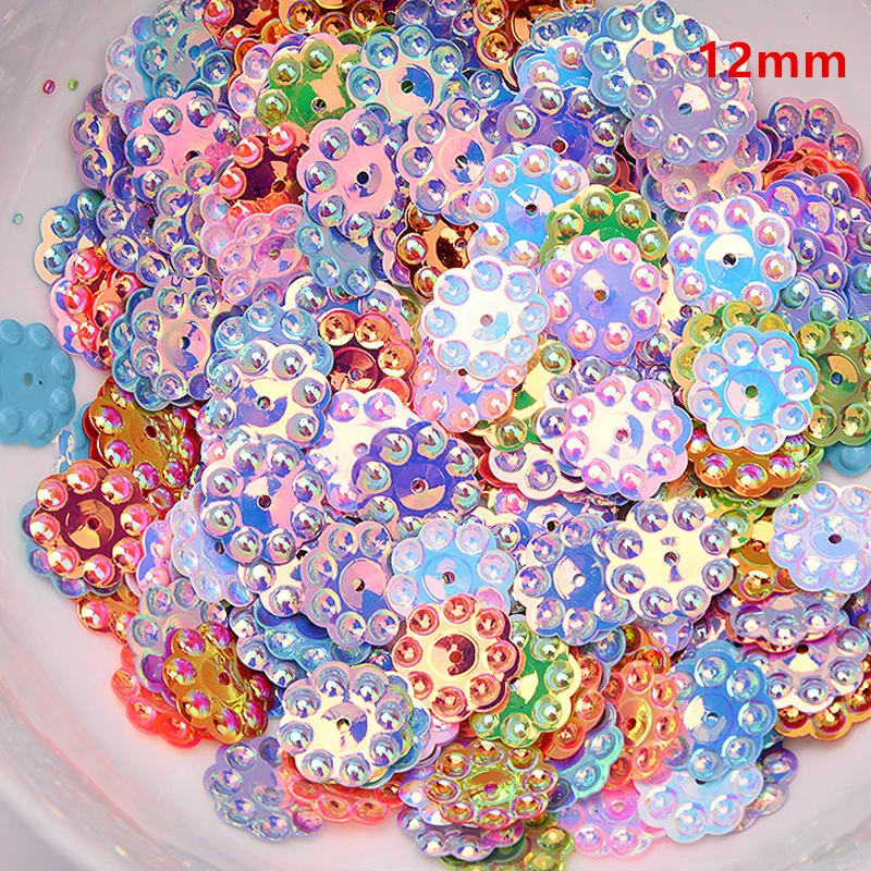 Mix Color Sequin PVC Round Cup Sequins Paillettes Sewing Wedding Crafts Women Garments Accessories