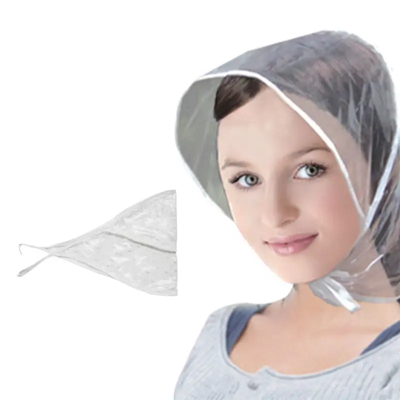 1/4Pcs Creative Men Women Unisex Plastic Rain Visor Hat Foldable Kids Hiking Fishing Waterproof Windproof Hair Protection Cap