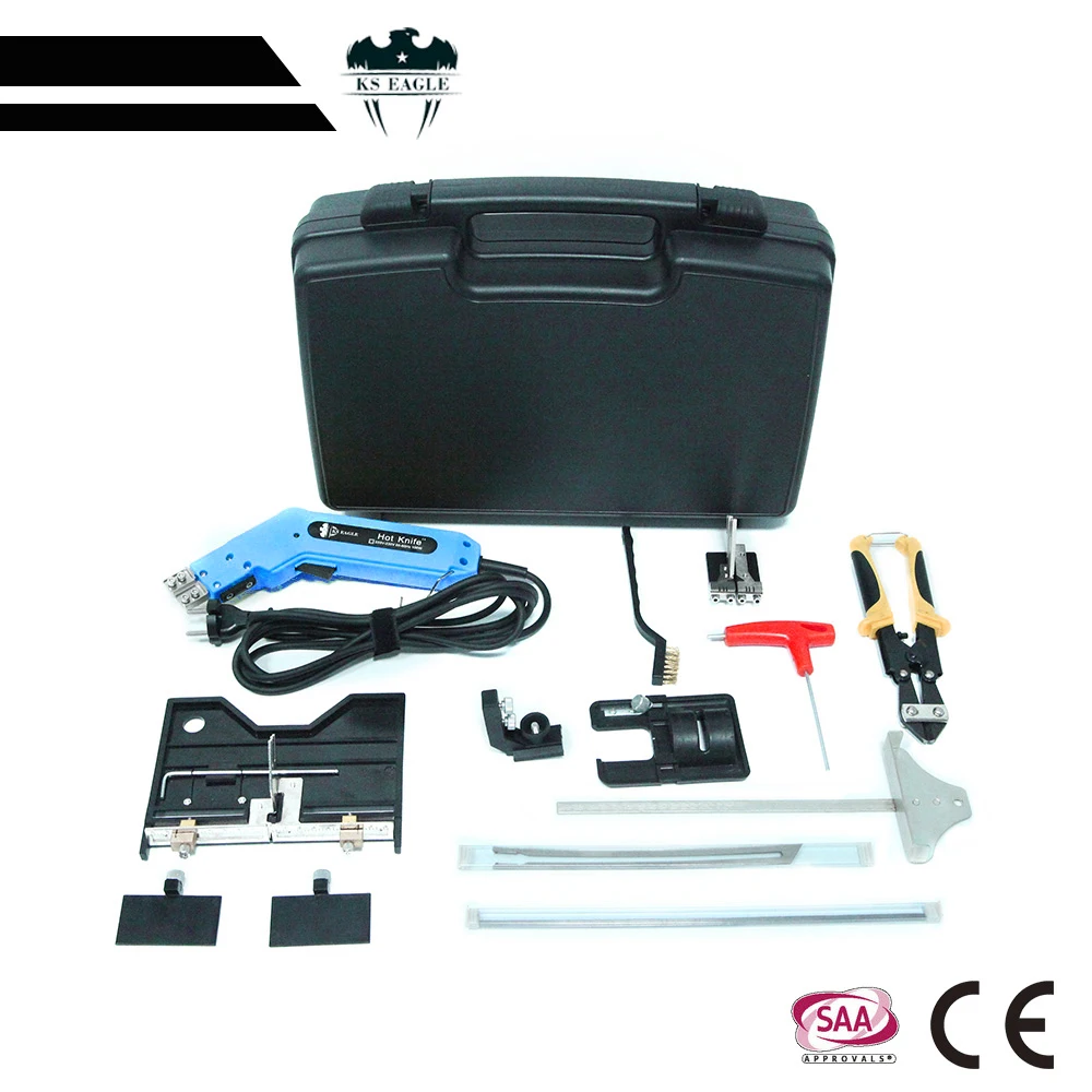 KS EAGLE Electric Hot Knife Foam Cutter Styrofoam Cutting Tool Kit Electric Hot Knife with Heavy Duty Case Blades & Accessories