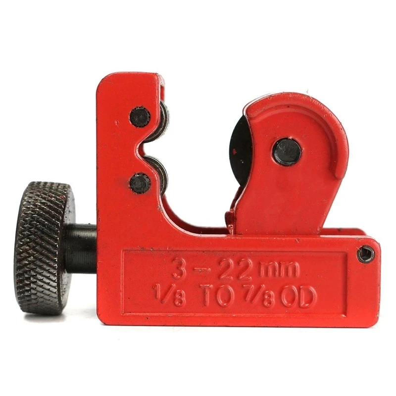 Mini cortador de tubos de acero de aleación de 3-22/3-16mm, corte de 1/8 pulgadas a 7/8 pulgadas para tubos de cobre, PVC, tubo delgado de acero inoxidable, 1 unidad