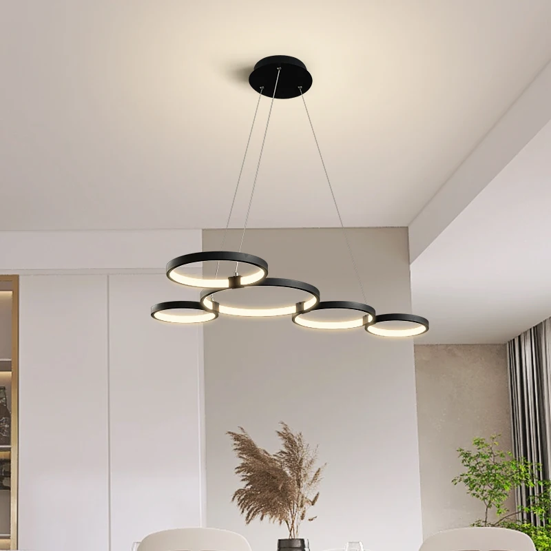 

Minimalist Modern Led Pendant Lights For Dining Room Kitchen Bedroom Black color Hanging Pendant Lamp Indoor Lighting AC110-260V