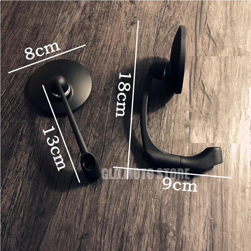 10mm/8mm Universal Motorcycle Round Mirror Scooter E-Bike Cafe Racer Retro Rearview Mirrors Electrombile Back Side Mirror
