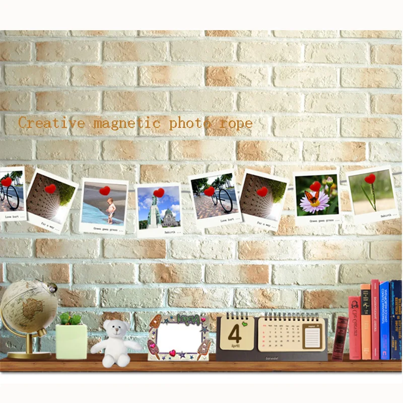 1.5M Magnetic Unicorn Magnets Photo Frame Room Wall Art Photo Display Picture Holder Rope Horizontal/Vertical Hanging Decoration