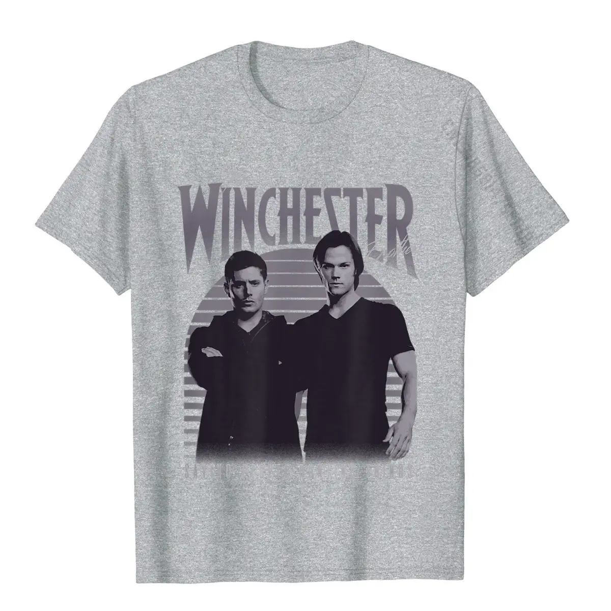 Supernatural The Winchester Brothers Vintage T-Shirt Top T-Shirts Discount Print Cotton Men Tops Shirt Crazy