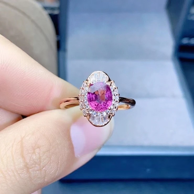 KJJEAXCMY fine jewelry 925 sterling silver inlaid natural garnet ring vintage girl's ring Anniversary, Giftsupport test